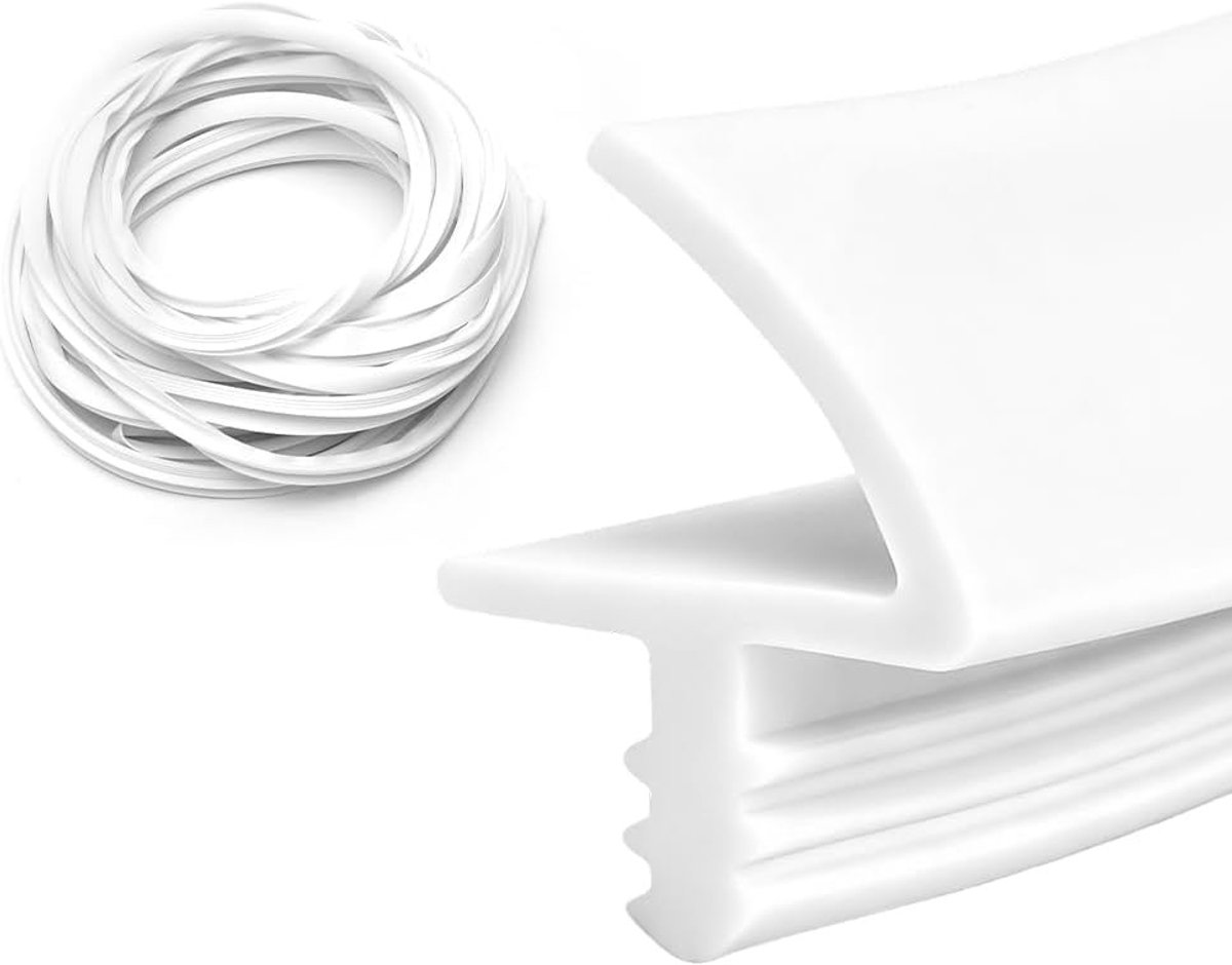Dichtstrip voor Geluidsisolatie van Deuren, 10 Meter, Tochtstrip, Wit, Geluidsdicht, Deurdichting, Winddicht, Isolatie voor Kamers