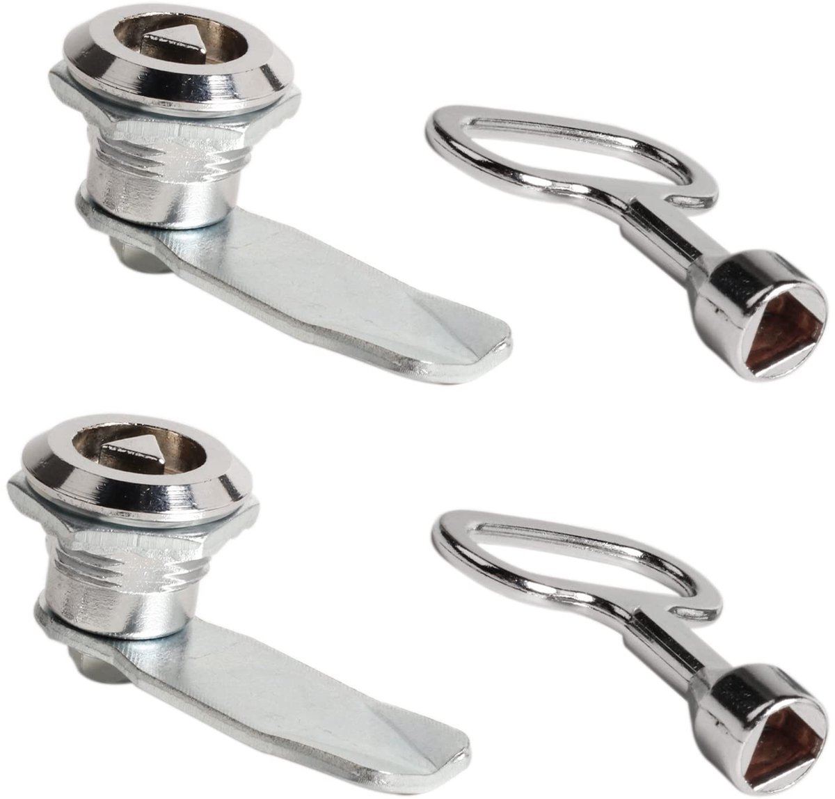 Elzusha - 2 Stuks Cam Lock met Driehoek Sleutel - Meubelbeslag
