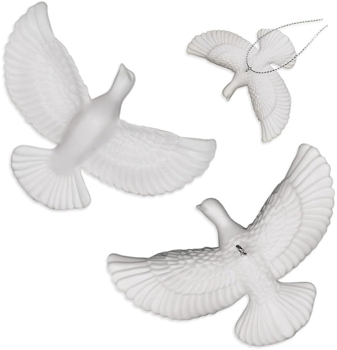 Elzusha - 2 Stuks Decoratieve Witte Duif Hangers voor Feestdagen