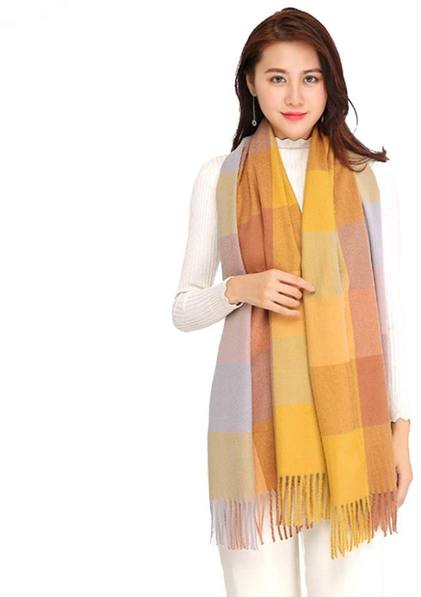 Elzusha - Luxe Cashmere Wollen Sjaal GROOT voor Dames