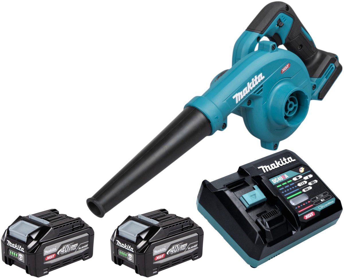Makita UB 002 GU201 accublazer 40 V max. + 2x accu 4,0 Ah + oplader