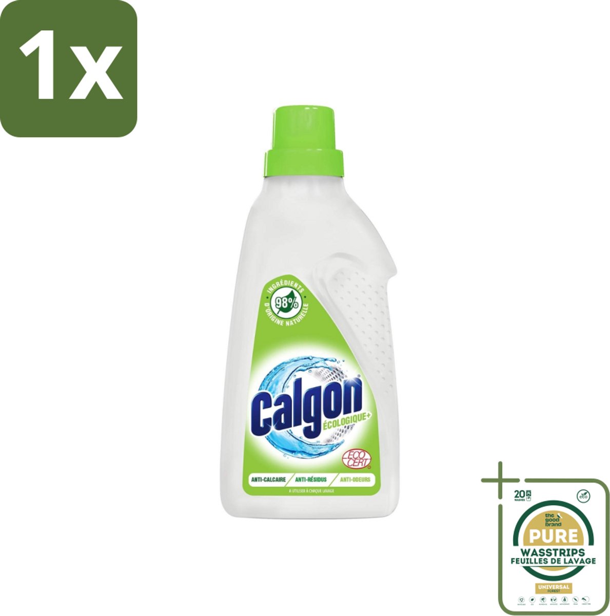 1 x Calgon - Wasmachinereiniger - Gel - Ecologisch - Tegen Kalkaanslag / Wasmiddelresten / Geuren - 750ml - 15 Wasbeurten- Wasmachine Reinigen - Kalkaanslag Voorkomen - Wasmiddelresten Verwijderen - Geuren Neutraliseren - Ecologische Reiniger