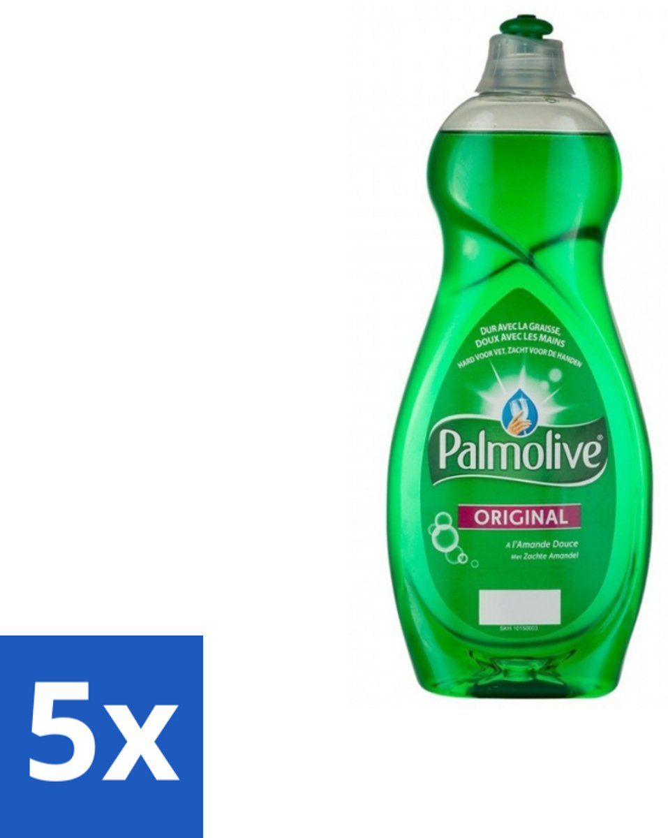 5 x Palmolive - Original - Afwasmiddel - Zachte Amandel - 750 ml - Afwasmiddel - Amandelextract - Vaatwas - Vetoplossend - Handen Verzorging