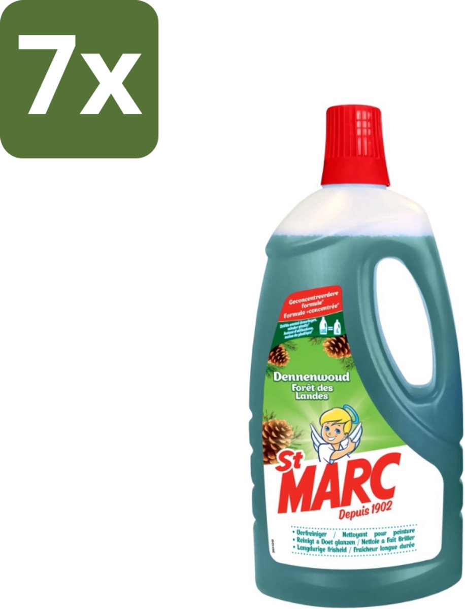 7 x St. Marc - Multireiniger - Dennenfris - Biologisch Afbreekbaar - 1L - Multireiniger - Dennen - Biologisch Afbreekbaar - Reinigingsmiddel - Hygiëne