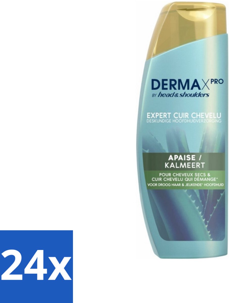 24 x Head & Shoulders - DermaX Pro - Anti-Roos Shampoo - Kalmeert - 470 ml - Anti-roos Shampoo - Droge Hoofdhuid - Jeukende Hoofdhuid - Roos Shampoo - Hoofdhuidverzorging