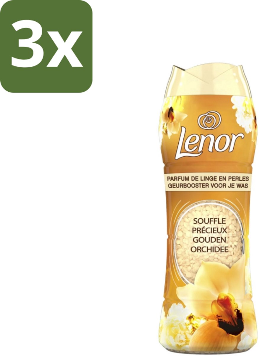 3 x Lenor - Geurbooster - Gouden Orchidee - 22 Wasbeurten - Geurbooster Was - Geur In Was - Geur In Kleding - Wasgeur - Geur In Wasmachine