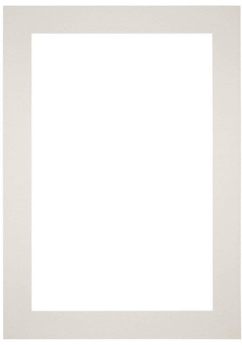 Passe-Partout Fotomaat 15x20 cm - Lijstmaat 25x35 cm - Lichtgrijs - Museumkarton - Fotolijst niet inbegrepen