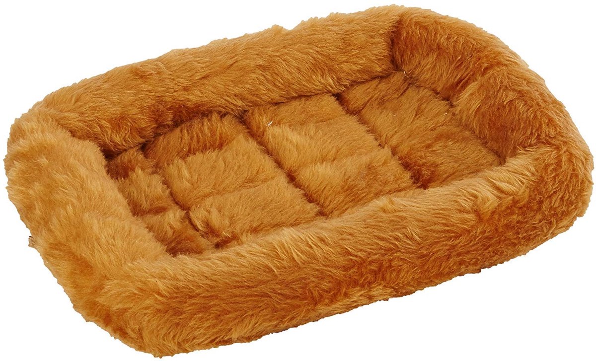 Famanu – Huisdierkussen voor honden en katten, 46 cm lang met comfortabele bekleding, ideaal voor mini hondenrassen, kaneelkleur