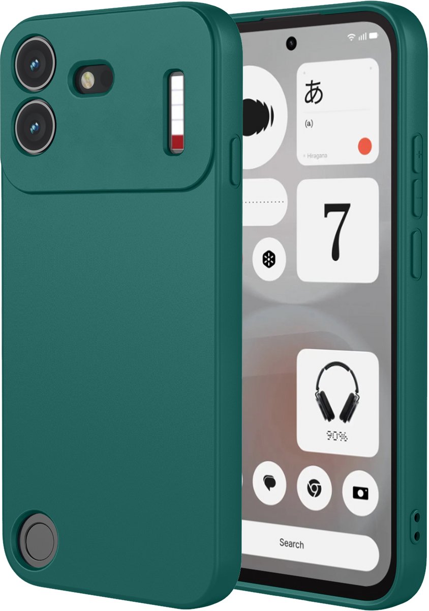 MobyDefend Hoesje - Geschikt voor Nothing Phone (4b) - Matte Siliconen Backcover - Groen