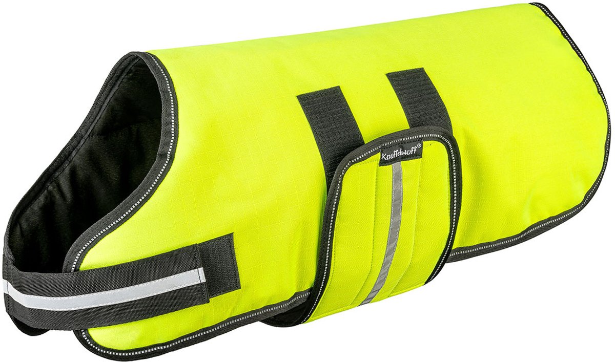 Knuffelwuff Hondenjas funktioneel textiel reflecterend Neon 45cm neon geel