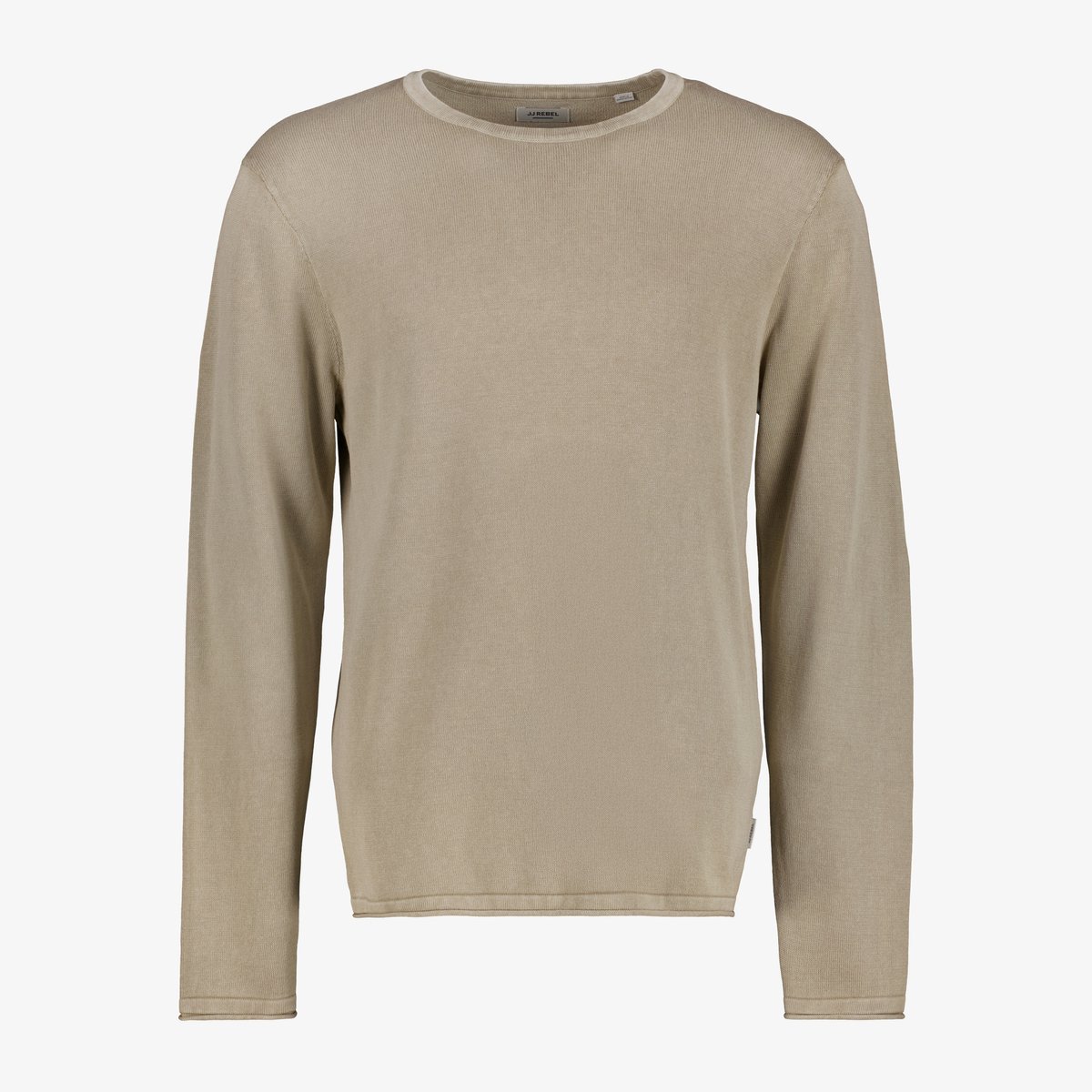 JJ REBEL fijngebreide heren trui beige - Maat XL