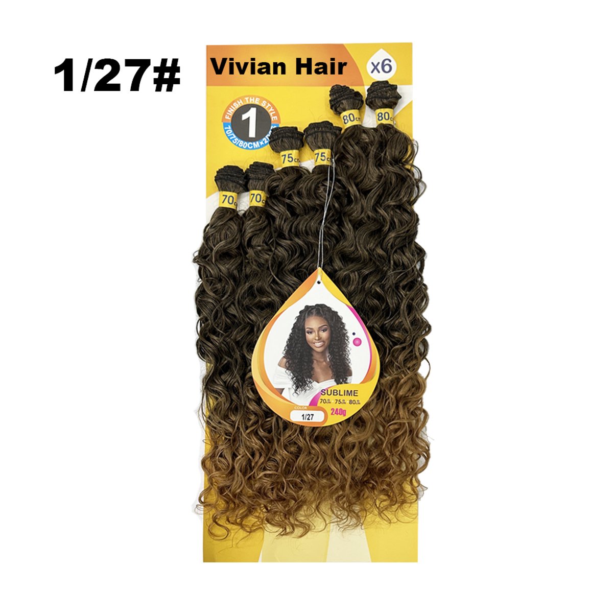 hair extension Marniya 6x Jerry curly hair weaving 24inch-28inch (240g)