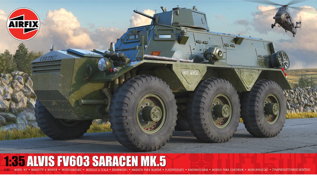 Airfix Modelbouwpakket Militaire voertuigen - 1385 Alvis FV603 Sarn Mk.5 - Britse Pantserwagen Plastic - 1:35 - Modelbouw