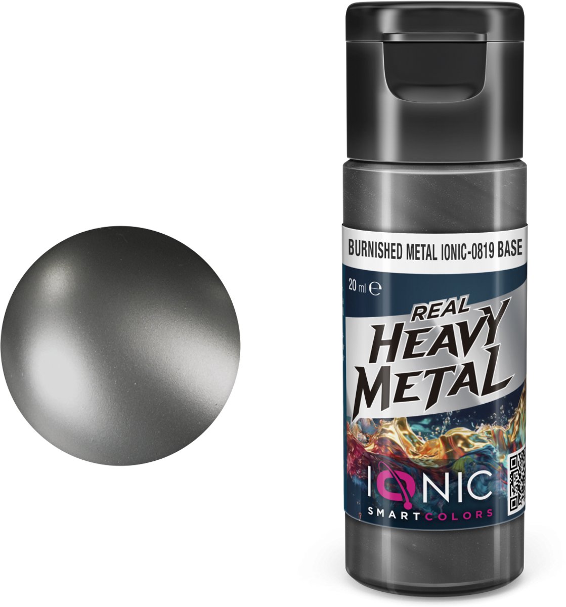 AMMO by Mig Jimenez Hobbyverf Acrylverf - MIG IO0819 Ionic Smart Colors - Real Heavy Metal - Gepolijst Metaal - Base - Metallic Acryl - 20ml Verf set - 20 ml