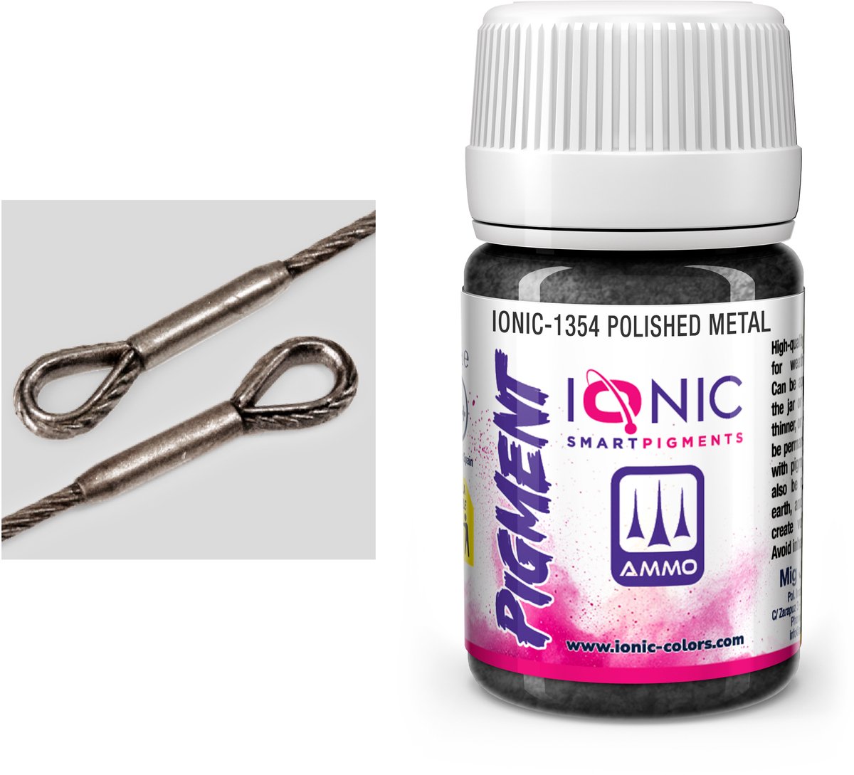 AMMO by Mig Jimenez Modelbouwdecoratie - MIG IO1354 Ionic Smart Pigments - Gepolijst Metaal - 35ml Effecten potje