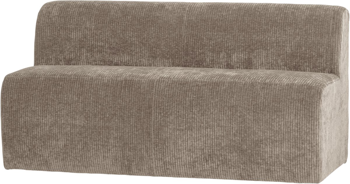 WOOOD Mojo Base Eetbank 164 cm Rugleuning - Rib - Donkerzand