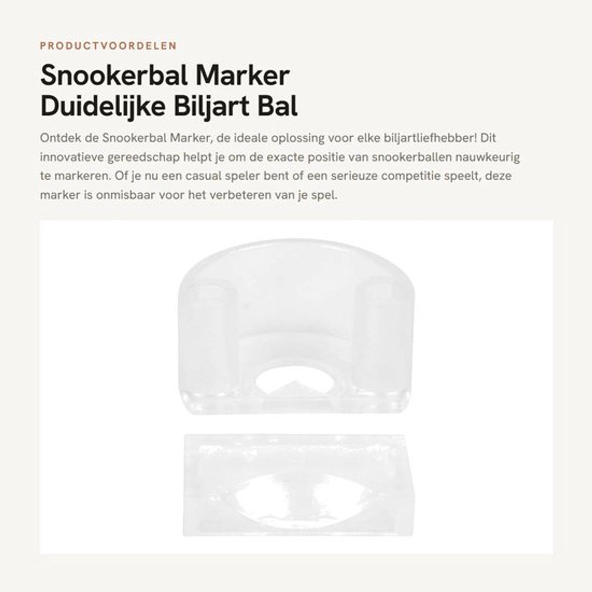 Snookerbal Marker Transparant - Biljartbal Positie Marker - Locatie Gereedschap - Obstakelbal Meting - Hoge Hardheid - Nauwkeurige Positionering - Biljartmarker