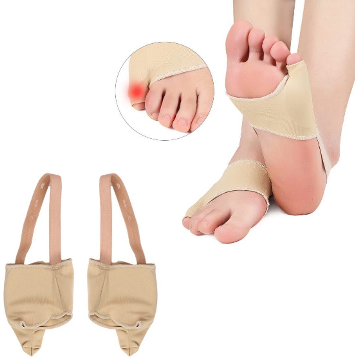 1 Paar Brace Kleine Teen - Elastische Teenspreider voor Kleine Teen – Bunioncorrector - voor Kleine Teen - Teenbeschermer - Tenenpreider - Teencorrector Gezondheid - Accessoires Voet - LOUZIR