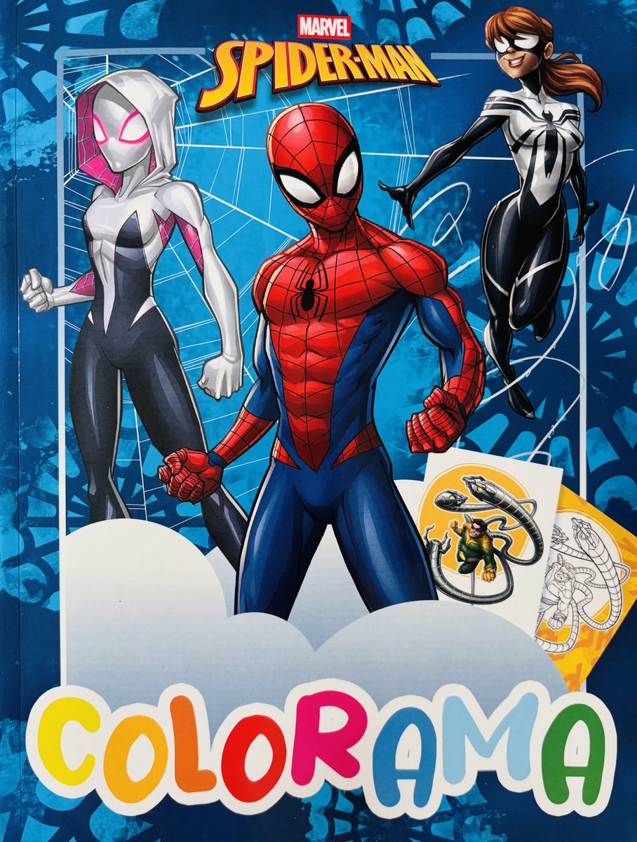 Marvel Spider-Man Kleurboek A4 voor Kinderen – 48 Pagina’s met Kleurplaten