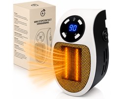 Twenty4seven® Stopcontact Verwarming - Elektrische Ventilatorkachel 500W - Mini Keramische Kachel & Heater - Voor Binnen - Niet Geschikt voor Belgische Penaarding