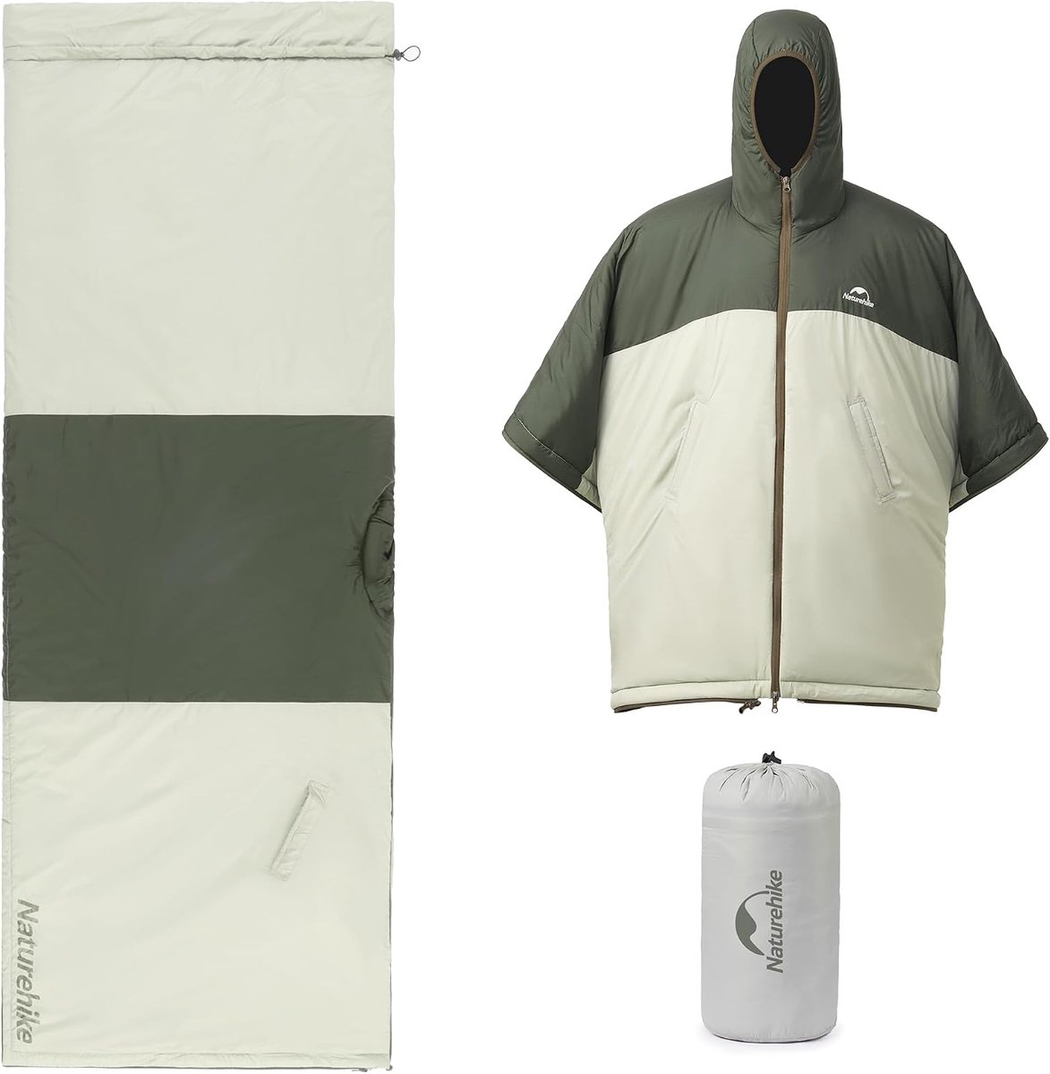 Multifunctionele Slaapzak 190x75 cm - Outdoor Slaapzak 2-1 tevens pocho / jas - Water- en Winddicht - perfect voor kamperen, reizen en buitenactiviteiten