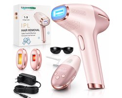 BronStore® IPL Ontharingsapparaat met Ice Cooling - Laser Ontharing Apparaat Dames & Heren - Epileerapparaat met 999.999 Flitsen - 9 Intensiteiten & Koelsysteem