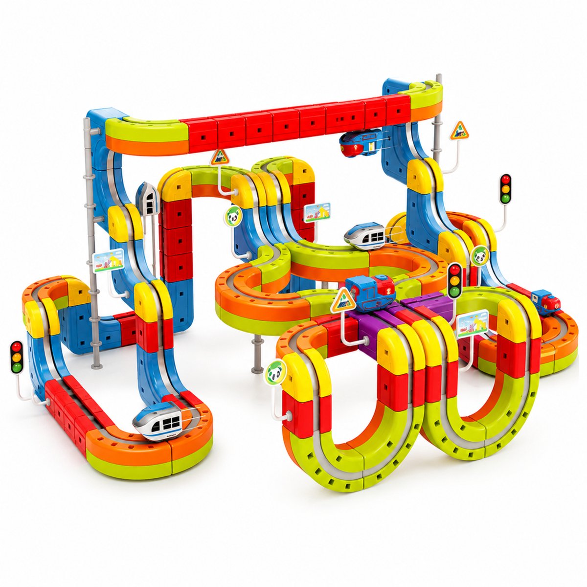 DreamGoods Cube Track - Elektrische Treinbaan -141-Delig - Educatief Speelgoed - Montessori Speelgoed - Peuter speelgoed - Jongens & Meisjes - 3 jaar - 4 jaar - 5 jaar - 6 jaar - 7 jaar