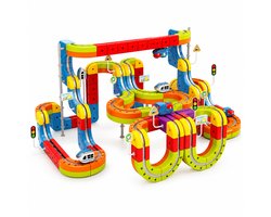 DreamGoods Cube Track - Elektrische Treinbaan -141-Delig - Educatief Speelgoed - Montessori Speelgoed - Peuter speelgoed - Jongens & Meisjes - 3 jaar - 4 jaar - 5 jaar - 6 jaar - 7 jaar
