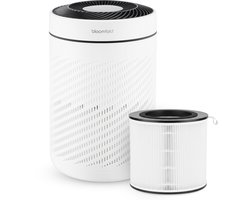 Bloomfold Luchtreiniger Whisper - Air Purifier - Luchtreiniger voor Slaapkamer & Woonkamer - HEPA 13 filter + koolstoffilter - Fluisterstil (25 dB) tegen Pollen - Luchtreiniger Huisdieren