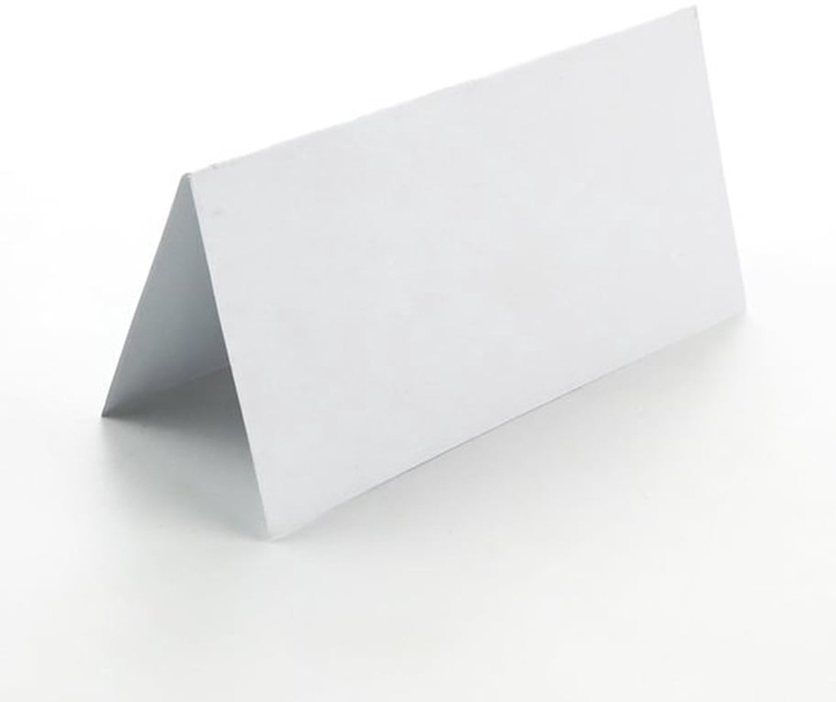Store_8 - Tafelkaarten - Plaatskaarten - 100 stuks - Wit - Naambordjes - Geschikt voor bruiloften en verjaardagen - 10 x 5 cm