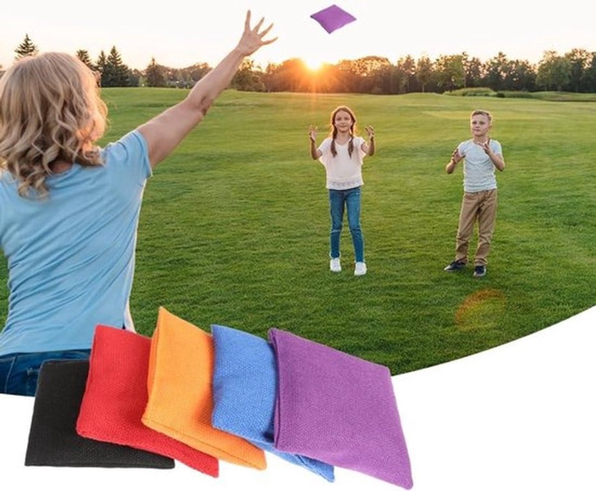 Set van 10 beanbags voor het beanbag gooien - Kleurrijke zakken voor mini Cornhole - Ideaal voor binnen en buiten spelplezier