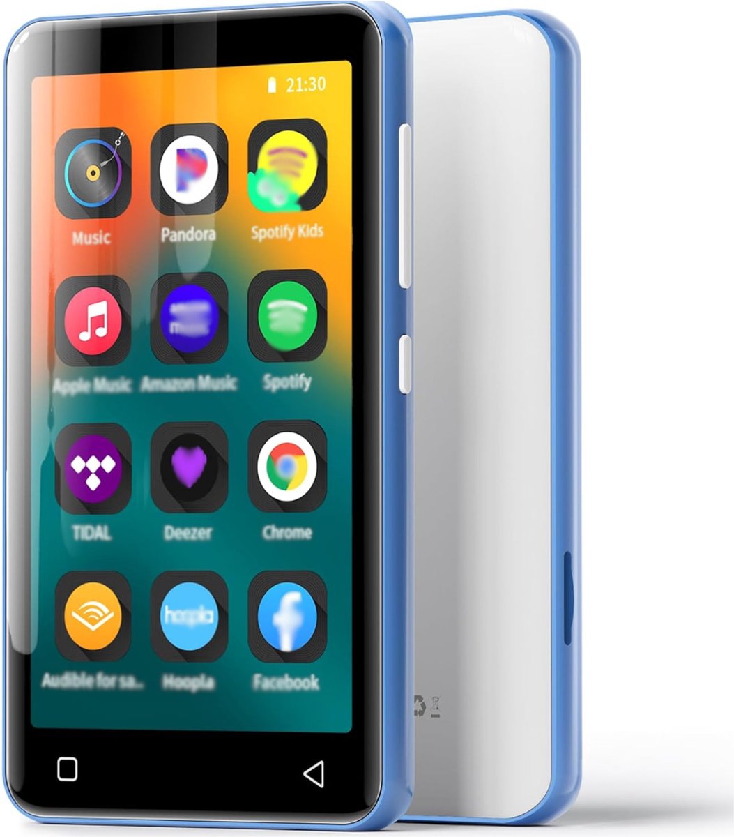 SNJY® MP3 Speler Bluetooth - MP4 Speler - Muziek Speler - Touchscreen - 80GB - Wit/Blauw