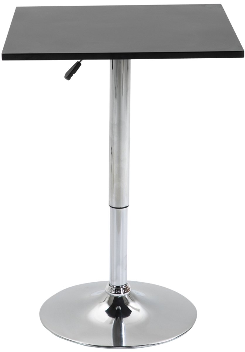 Hoogteverstelbare bar kleine tafel - rechthoekige tafel - 360 ° draaibaar - stevige metalen basis - zwart