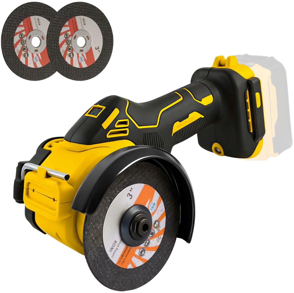 Accu Haakse Slijper 18V/20V – 76 mm Mini Slijptol – 20000 RPM – Brushless – LED Display – Zonder Accu