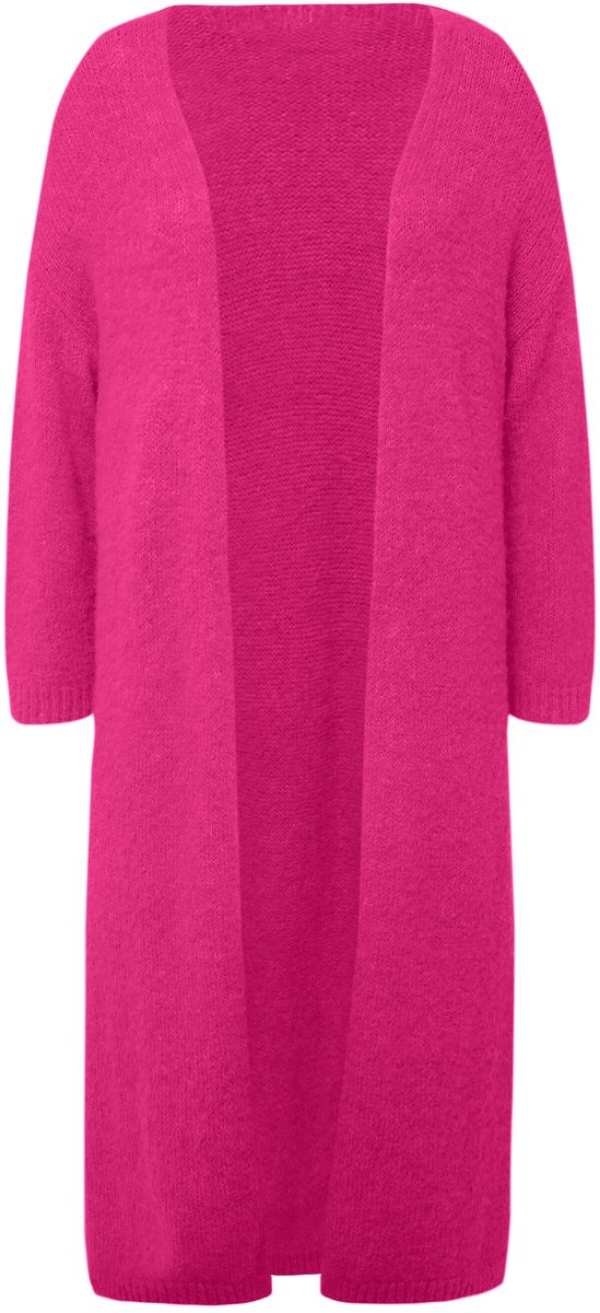 Studio Untold - Dames - Lang vest oversized open model lange mouwen - Roze - Maat 46+