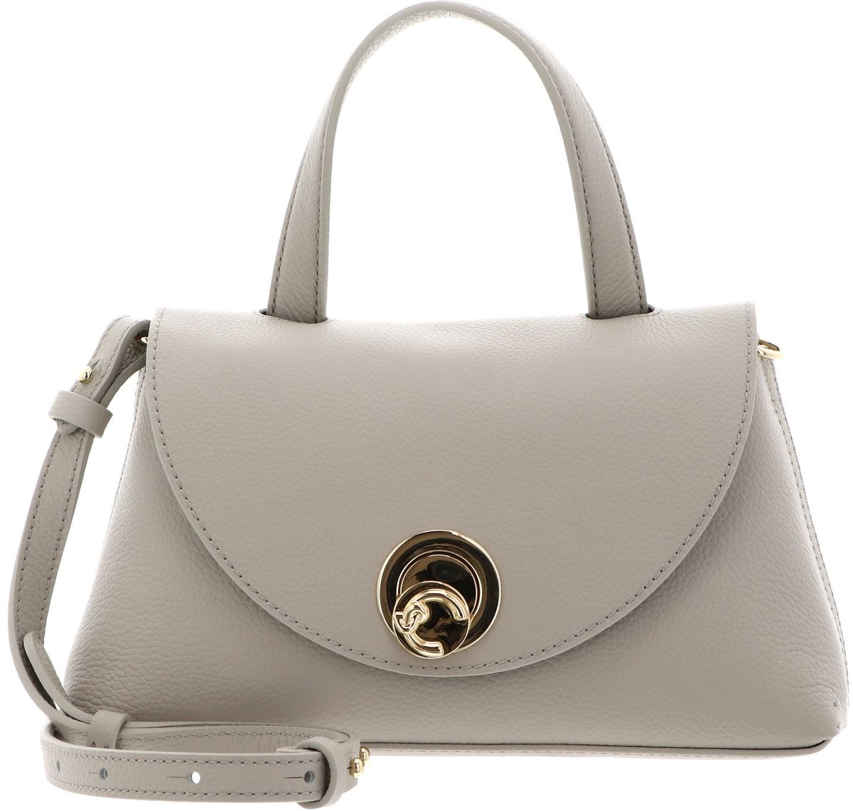 COCCINELLE Leren schoudertas Nikla Handbag Double Grainy Leather Eucalipto / Fango groengrijs