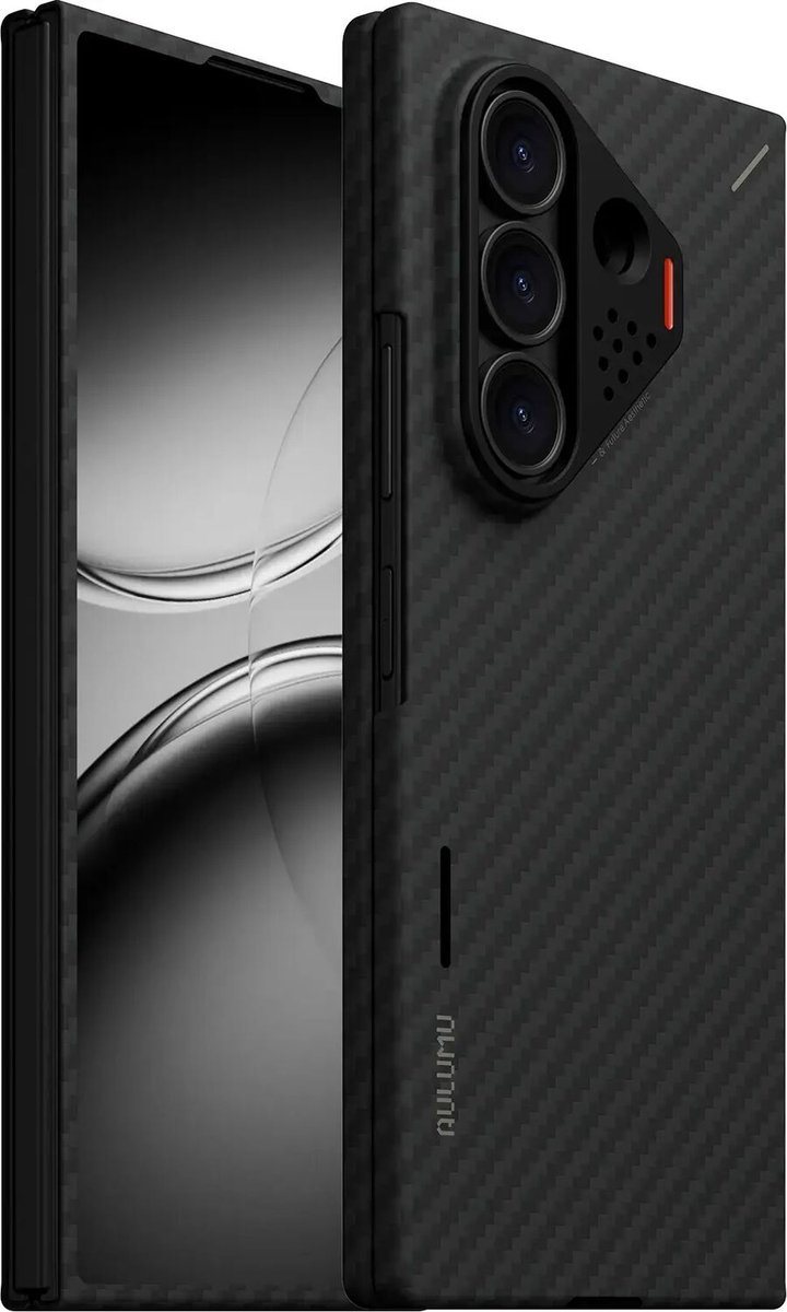 AULUMU Ultra-Slim Case - Hoesje Geschikt voor Samsung Galaxy Fold 8 Ultra - Compatibel met MagSafe - 1500D Aramid Fiber Back Cover - Ultra Dun - Zwart