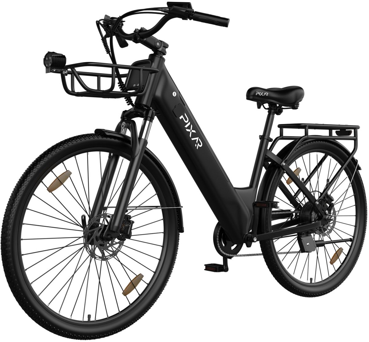 PIXAR C1PRO Elektrische Stadsfiets - Tot 150 km Actieradius - 36V 18Ah Uitneembare Accu - Hydraulische Schijfremmen - Shimano 7-speed - 27.5 inch