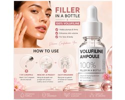 Volufiline 100% Ampoule 10 ml – Filler in a Bottle – Plumping & Volume Serum voor Face & Body - Korean Skincare