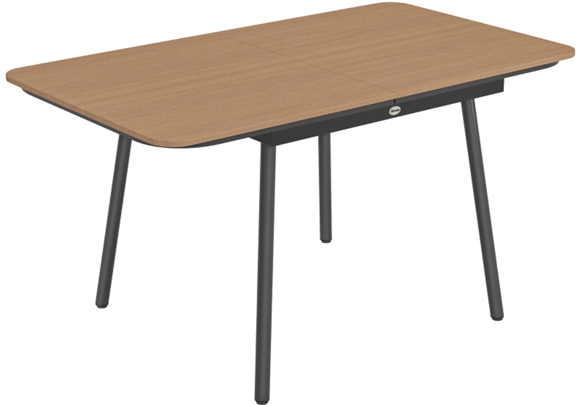 Tuintafel - weerbestendig - WPC bureaublad - in hoogte verstelbaar - 140 x 80 cm - teakhout
