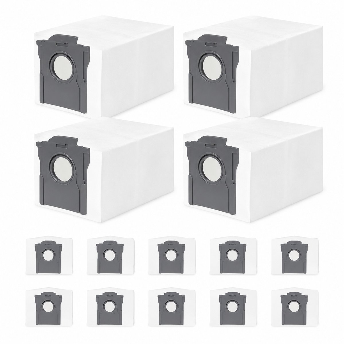 14 Stuks Stofzuigerzakken Voor Robotstofzuiger - Geschikt Voor Dreame L10 L10s L20 X20 X30 X40 X50 L40 L50 Ultra En Mova P10 E30 P50 V50 Ultra - 3,2 Liter Capaciteit - 4-Laagse Filterstructuur - Vervangende Stofzakken Voor Leegstation