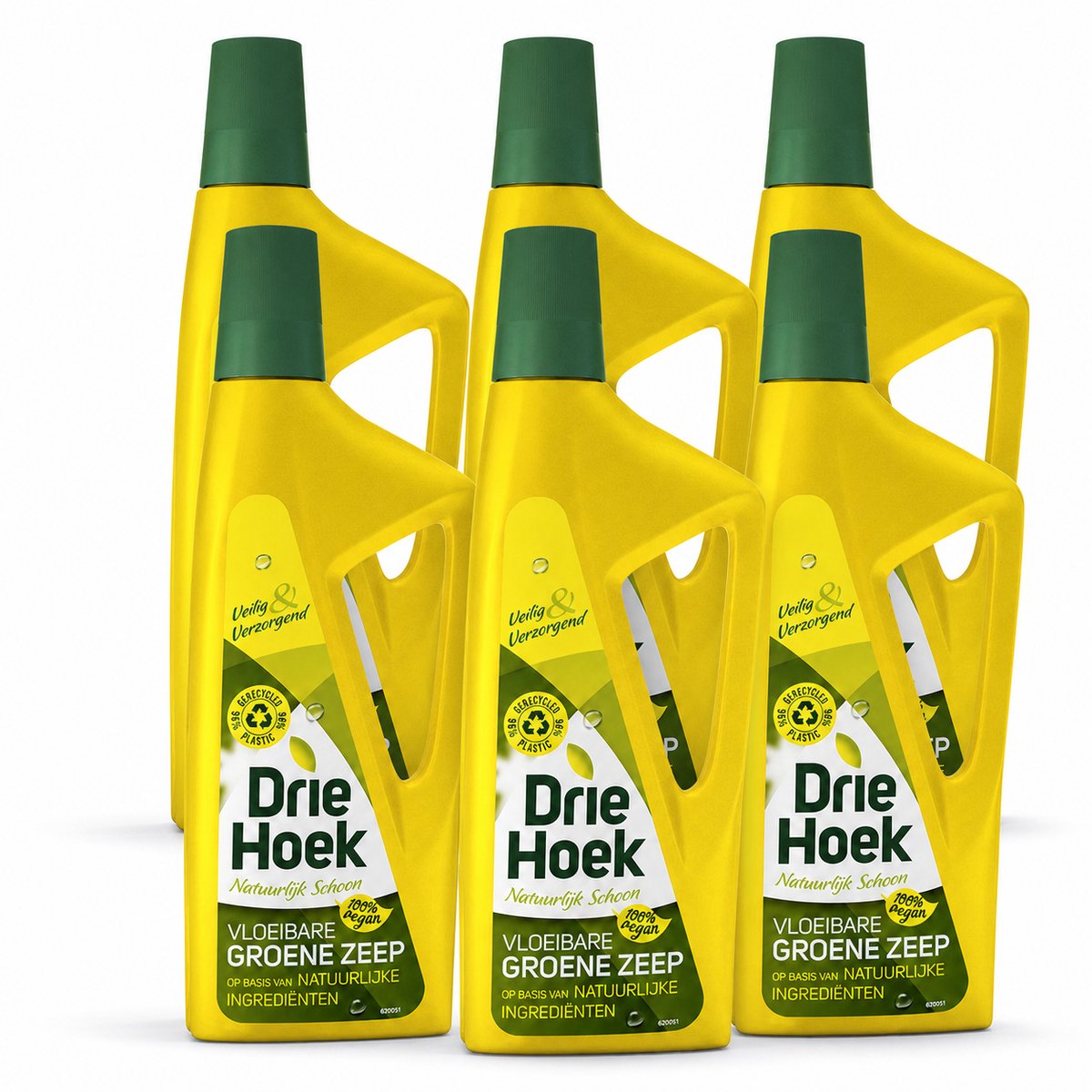 Driehoek Vloeibare Groene Zeep - 6 x 725 ml