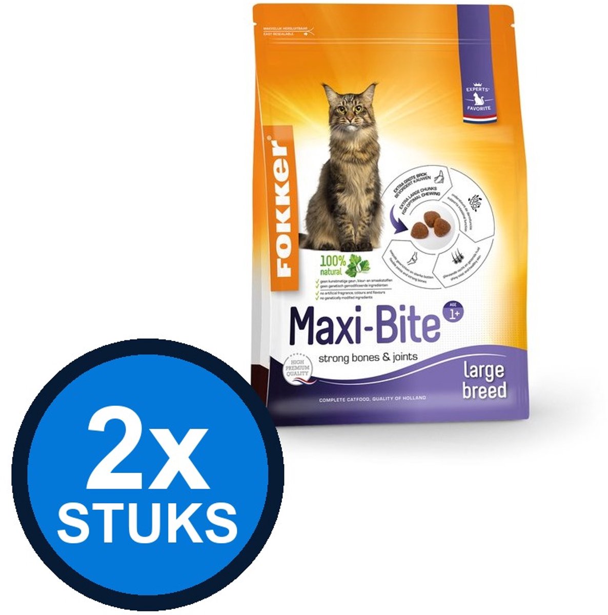 Fokker Fokker Cat Maxi-Bite - Kattenvoer - 2,5kg