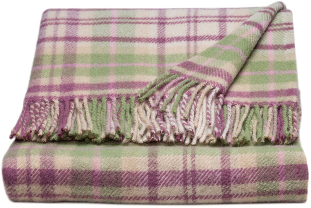 WOOOL Luxury Plaid - COTTAGE CHECK (Pink) - 150x183cm