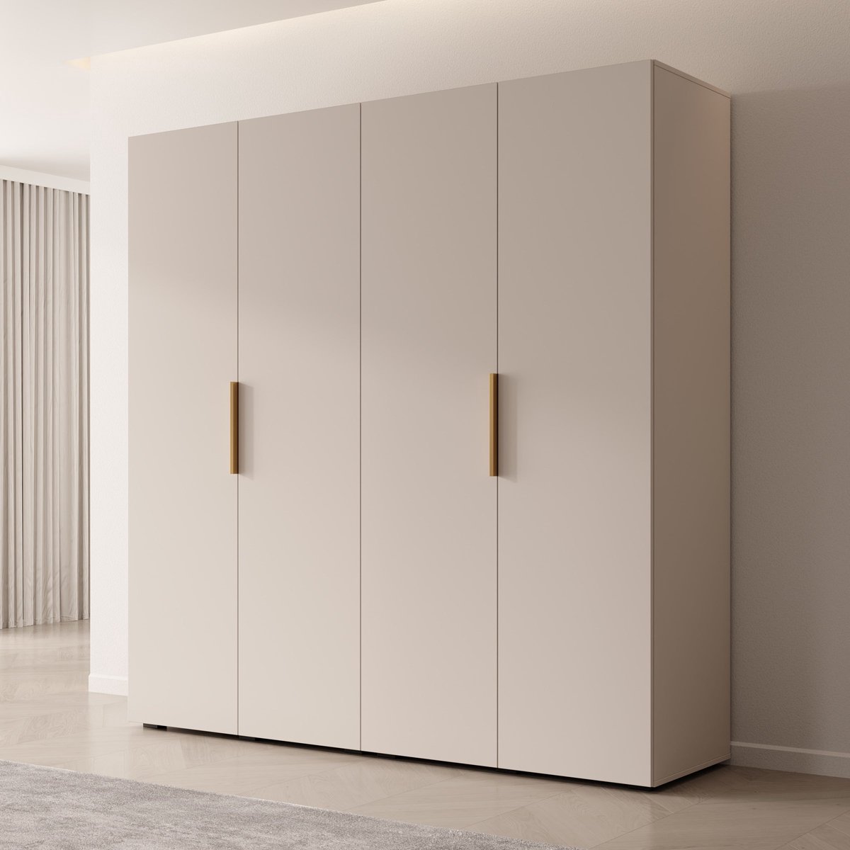 Meubella - Kledingkast Marquesa - Beige - 200 cm