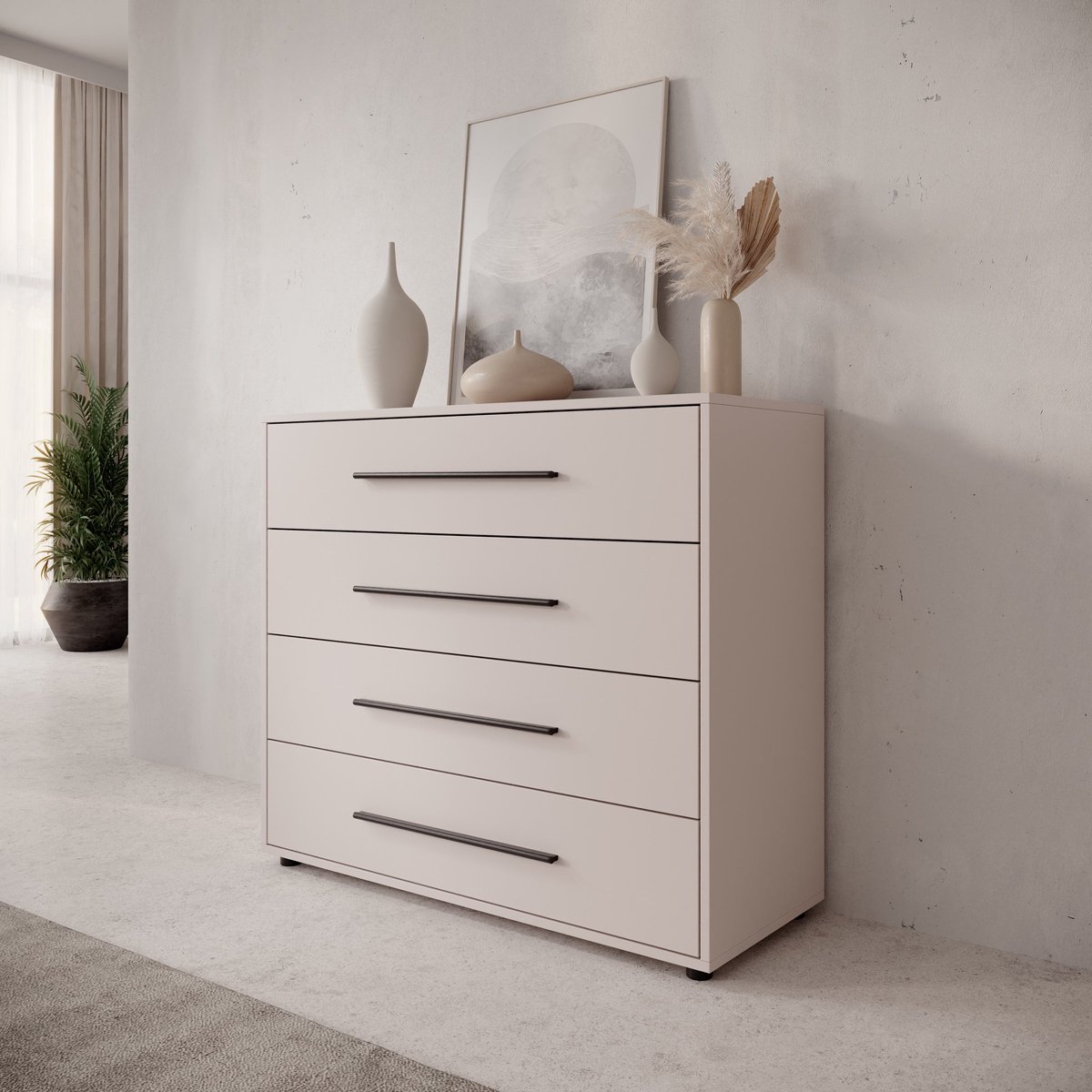 Meubella - Montalo - Ladekast - Beige - 99x40x87 cm