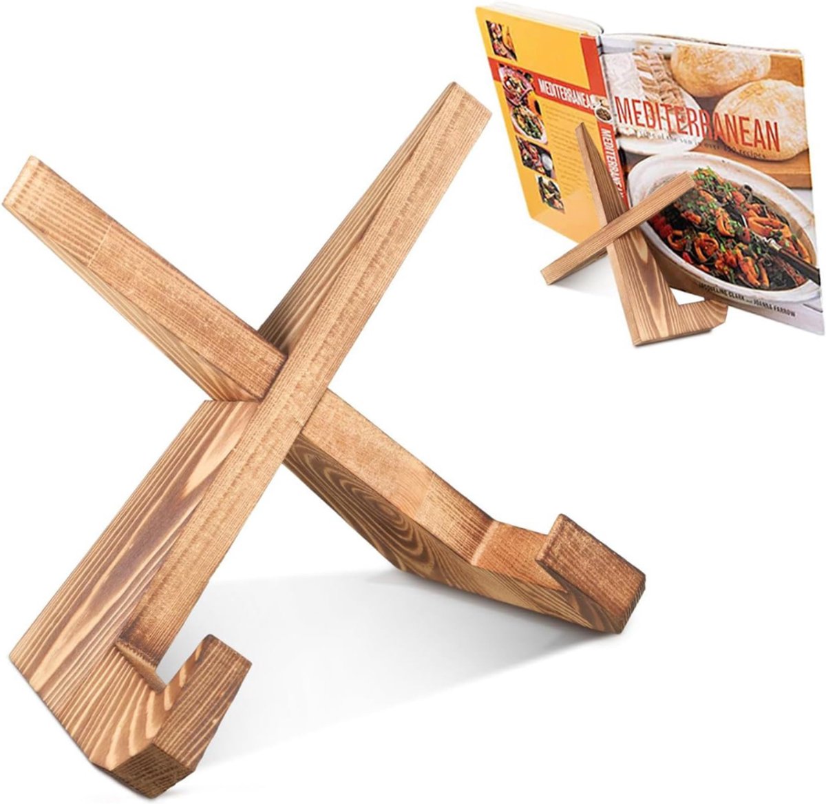 ZRNS® Leesboek Standaard - Boekenstandaard - Boekensteun - Boekenhouder - Bordenstandaard - Hout