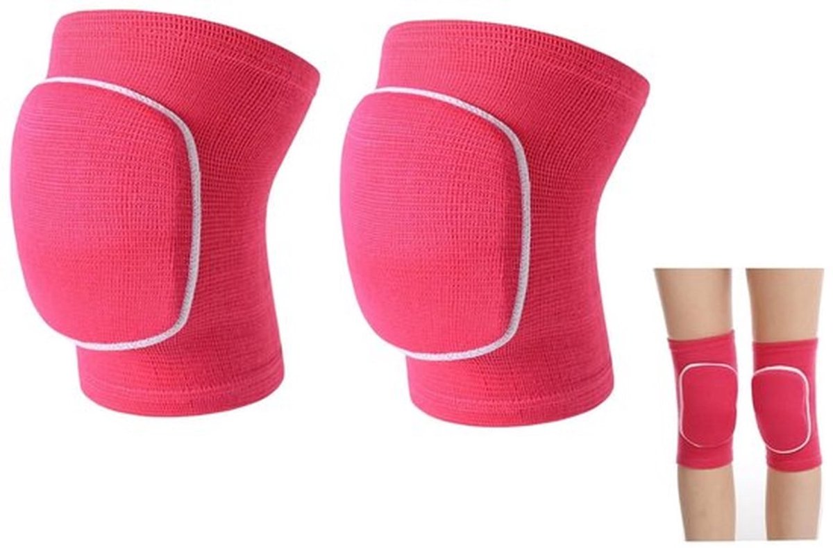 Kniebrace Zacht - Kniebeschermers Dansers - Ademend - Elastisch - Zwart/Roze - Hoogwaardig Materiaal 24x14 cm - Kniebeschermer