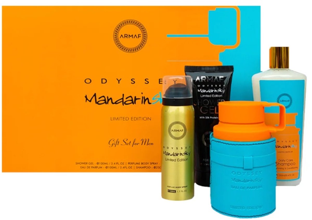 Armaf Odyssey Mandarin Sky Gift Set 100 ml EDP + 250 ml Shampoo + 100 ml Shower Gel + 50 ml Body Spray