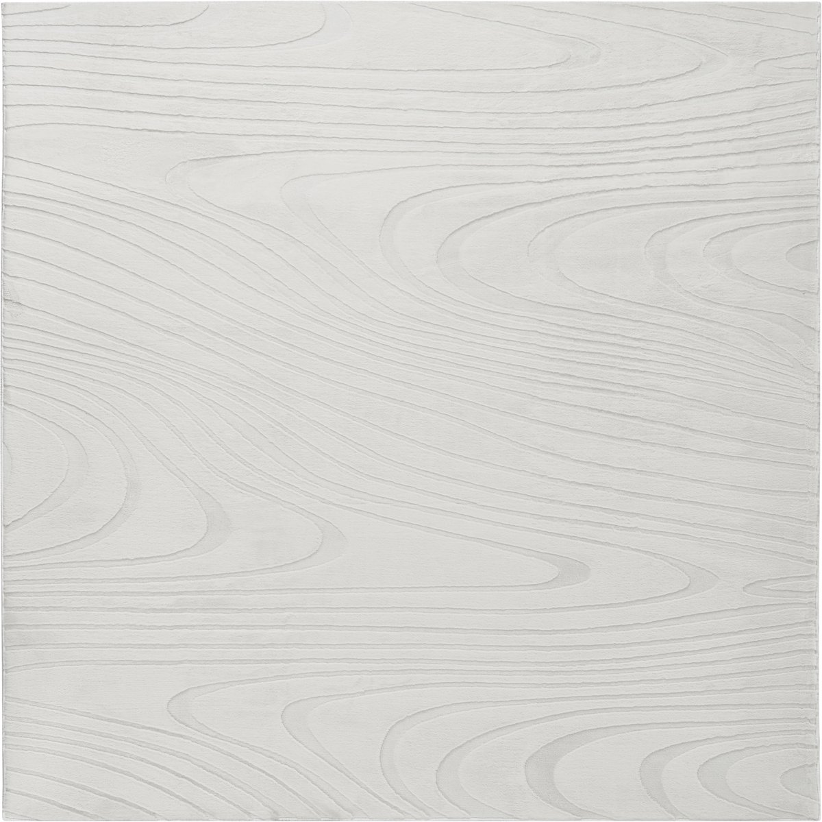 ONTAKE - Vloerkleed - Off-white - 160 x 160 cm - Kunstbont